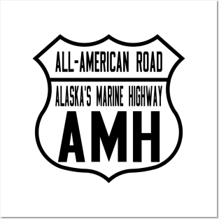 Alaska's Marine Highway All-American Road route shield Posters and Art